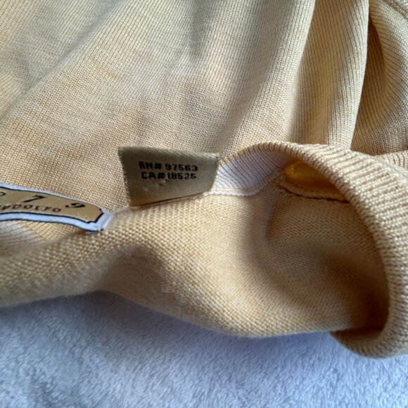 Joey Rodolfo Mens Merino Wool Knit V-Neck Sweater Vest XL Beige Pullover Casual - Picture 4 of 10